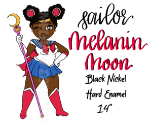Sailor Melanin Moon Enamel Pin