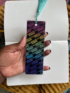 "Currently Reading" Rainbow Gradient Bookmark