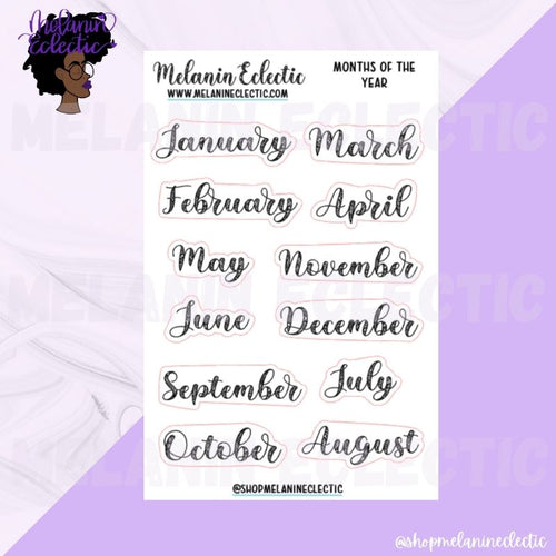 Reading Planner - Months of the Year
